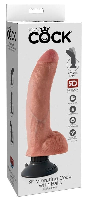 KingCock9″VibratingCockwithBalls