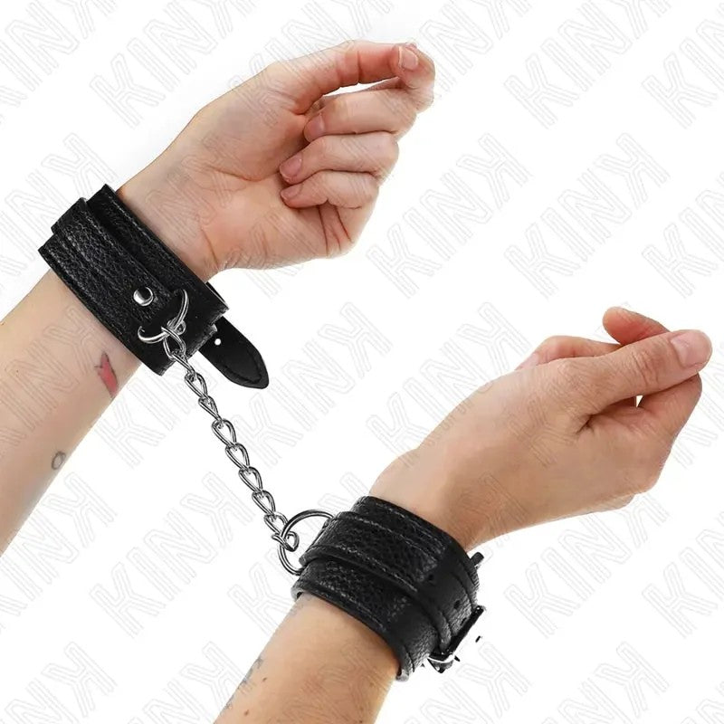 KINK–HANDGELENKFESSELNMITSCHLANGENMUSTER,SCHWARZ,VERSTELLBAR20-28CMX5,4CM
