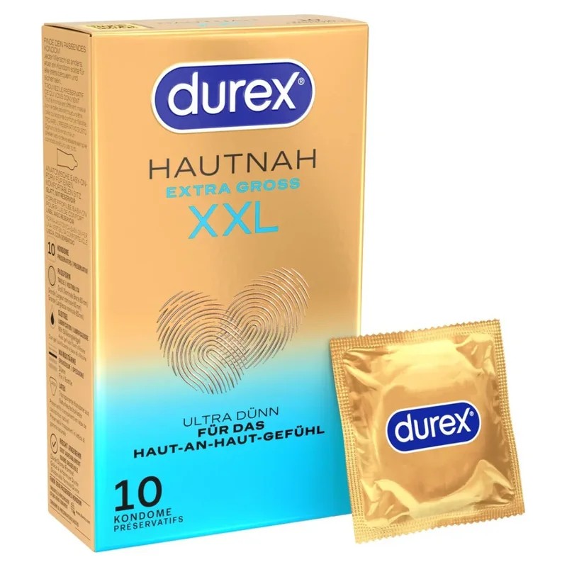 Kondome„hautnahXXL“Naturlatexkondome(Ø60mm/10Stk.)vonDurex