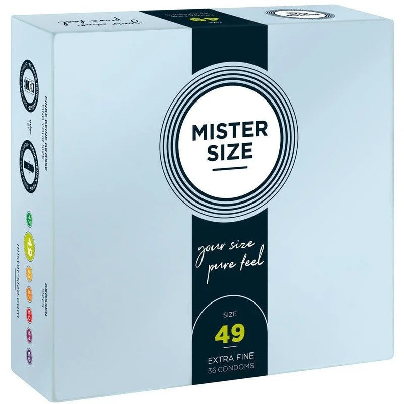 KondomeausNaturkautschuklatex–extrafein&gefühlsecht(Ø49mm/36Stk.)vonMisterSize