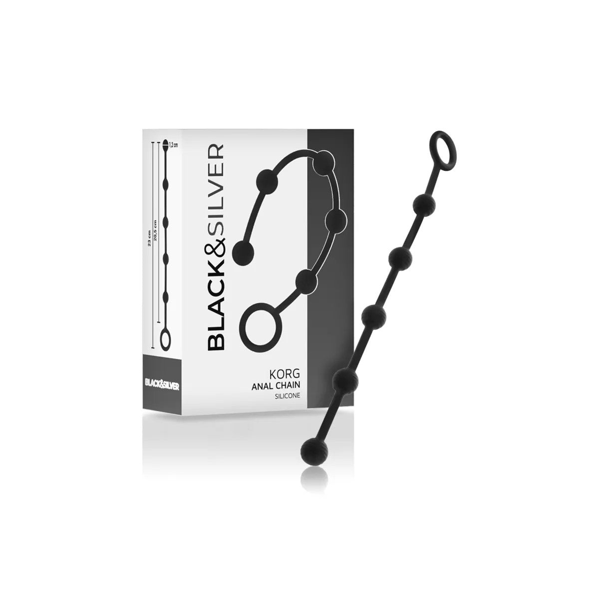 KORGANALROSENKRANZSILIKONINITIATION21CMVONBLACK&SILVER
