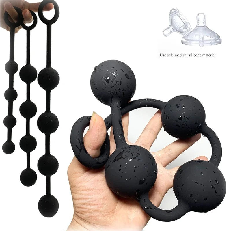 LangeAnalkugeln,ButtPlug–Silikonkugeln,Vagina,AnalsexspielzeugfürFrauenundMänner,Masturbation