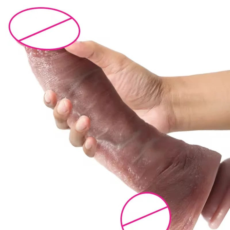 LebensechterrealistischerDildo-Buttplug–GroßerSaugnapf-Silikon-Penis,SexspielzeugfürFrauen