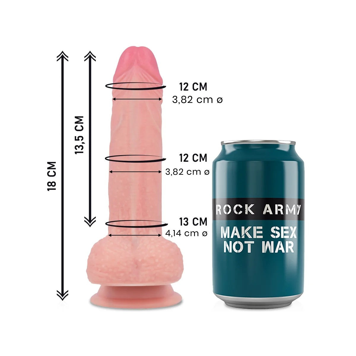 LIQUIDSILIKONPREMIUMMUSTANGREALISTISCHER18CM-O-4.14CMVONROCKARMY