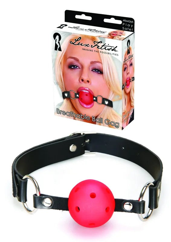 LUXFETISHBreathableBallGagred
