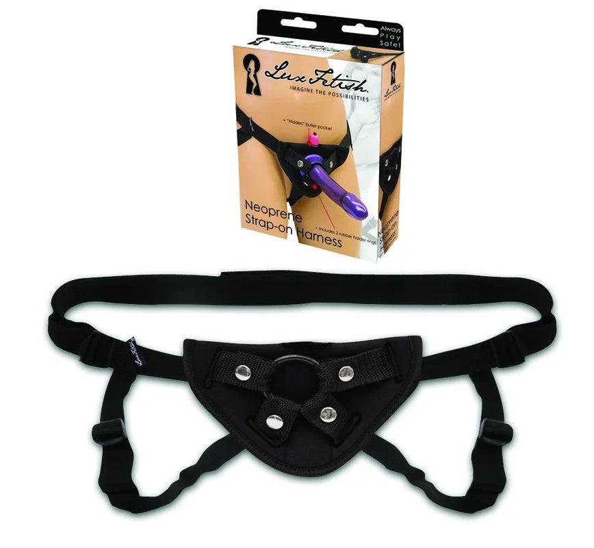 LUXFETISHNeopreneStrap-OnHarness