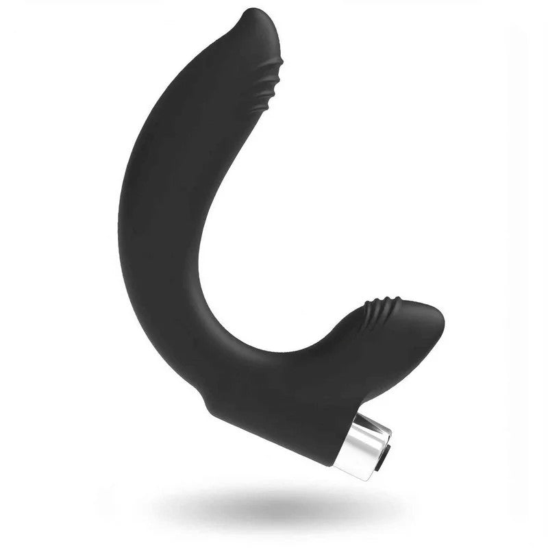 MaxiCurveProstata-undPerineummassagegerätausSilikon–10Vibrationsmodi,wiederaufladbar,Schwarz