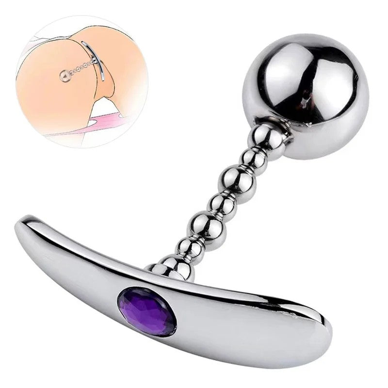 Metall-Buttplug–Edelstahl-Analball,tragbaresHöschen-Sexspielzeug