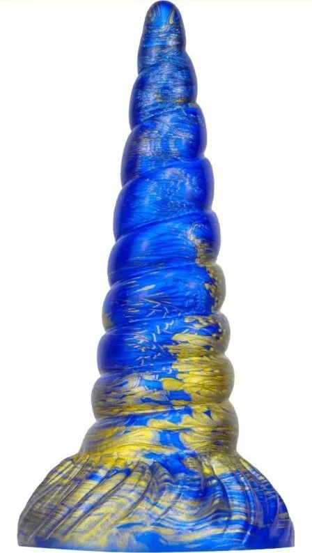 MetallicAnalDildoUnixBlauGold17cm