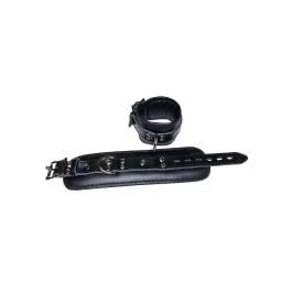 MisterBEssentialLeatherLockableAnkleRestraintsBlack
