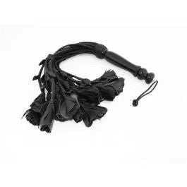 MisterBImpactLeatherFloggerWithRosesBlack
