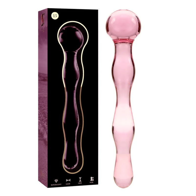 NEBULASERIESBYIBIZA–MODELL13DILDOBOROSILIKATGLASROSA18CM-O-3.5CM