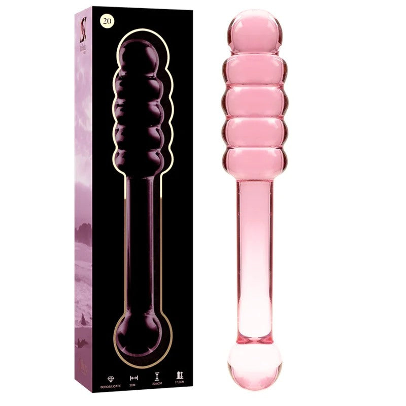 NEBULASERIESBYIBIZA–MODELL20DILDOBOROSILIKATGLASROSA20.5CM-O-3CM