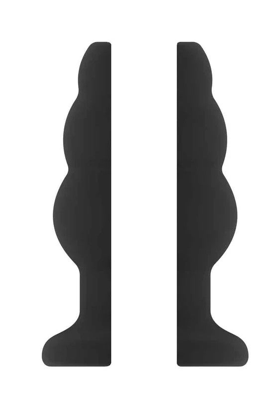 No.50MediumHollowTunnelButtPlug4InchBlack