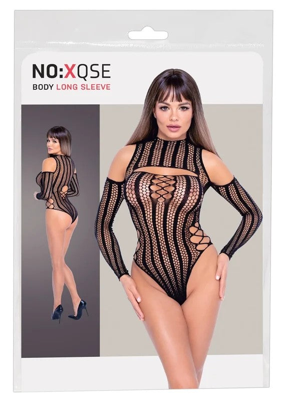 NO:XQSESchulterfreierLangarm-Netzbody