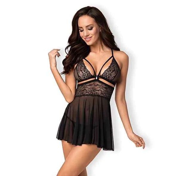 ObsessiveBabydoll&ThongBlack S–XXL