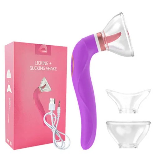 OralSuckerZungeleckenVibrator–Doppelend-G-Punkt-Klitoris-Stimulator,SexspielzeugfürFrauen
