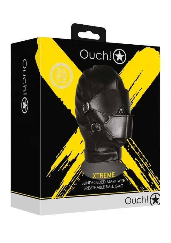 Ouch!–BlindfoldedMaskwithBreathableBallGag