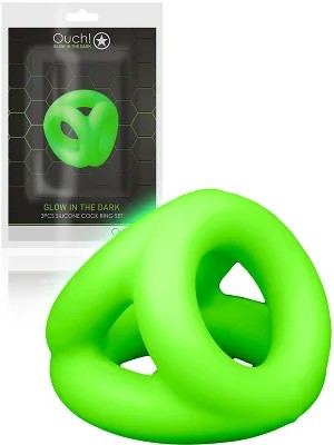 OUCH!GlowintheDark–EnergyCockRing&BallStrap