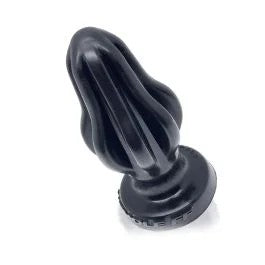 OxballsAIRHOLE-3finnedbuttplug–Black