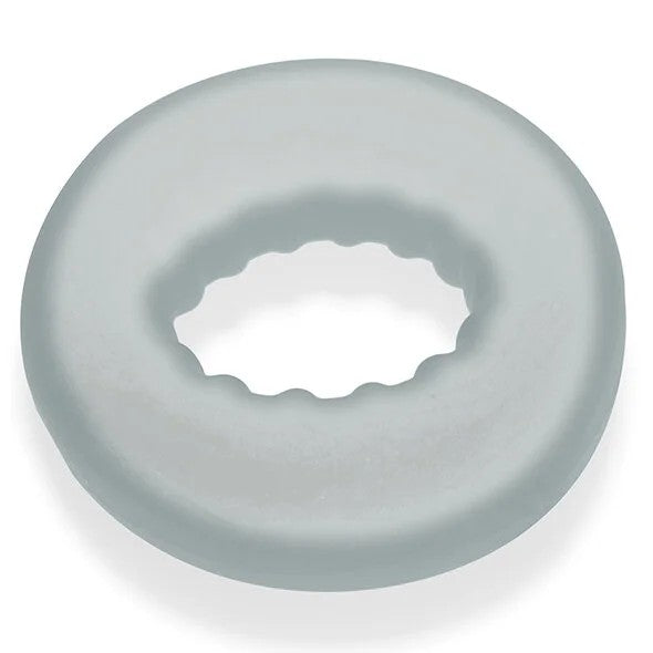 OxballsAxisRibGripholdCockringClearIce