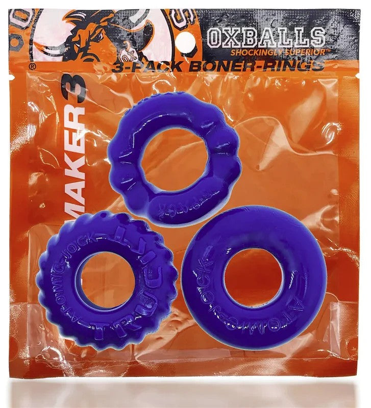 OxballsBonemaker3erSetPenisringePoolblau