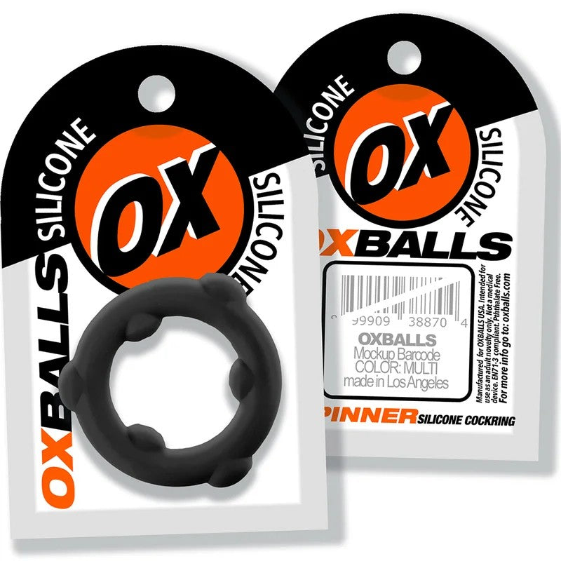 OxballsSPINNERCockringBlackPenisring