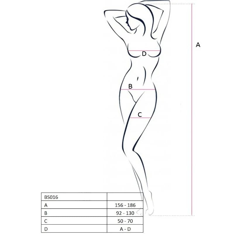 PASSION–WOMANBS016WEISSERBODYSTOCKING,EINEGRÖSSE