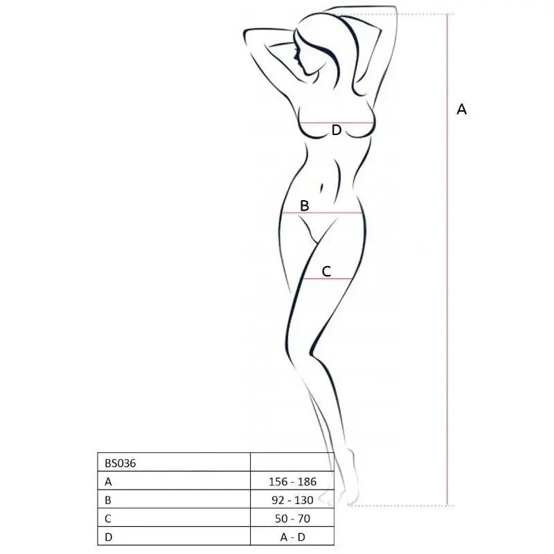 PASSION–WOMANBS036WEISSERBODYSTOCKING,EINEGRÖSSE