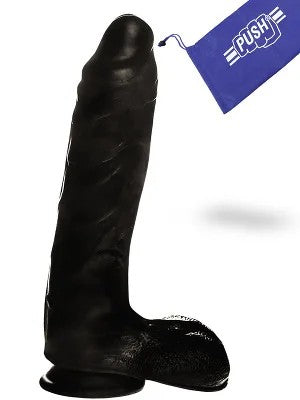 PenisDildoPushBlack7.1inchwithSuctionCup