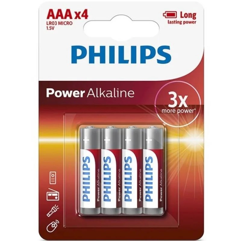 PHILIPS–POWERALKALINE-BATTERIEAAALR03,BLISTER*4