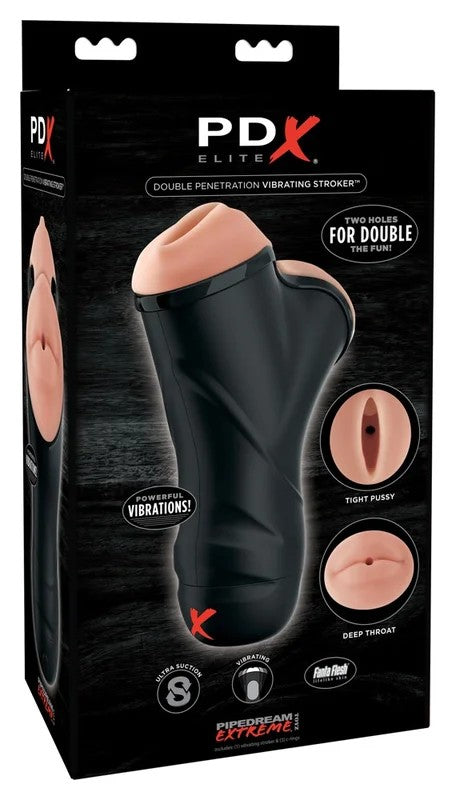 PipedreamExtremeToyzDoublePenetrationVibratingStroker