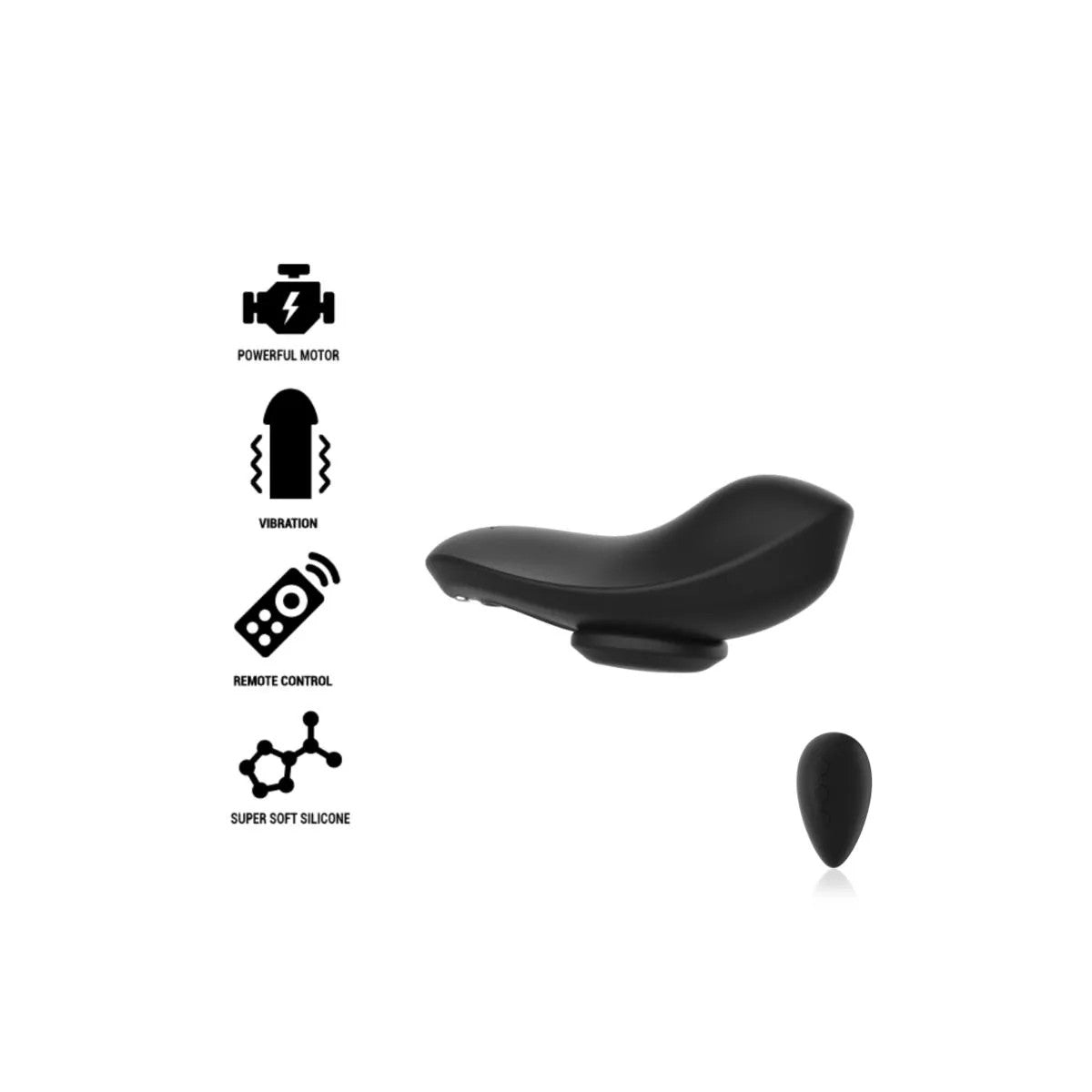 PRESTONWIEDERAUFLADBARERSILIKON-VIBRATOR-PANTIESCHWARZVONBLACK&SILVER