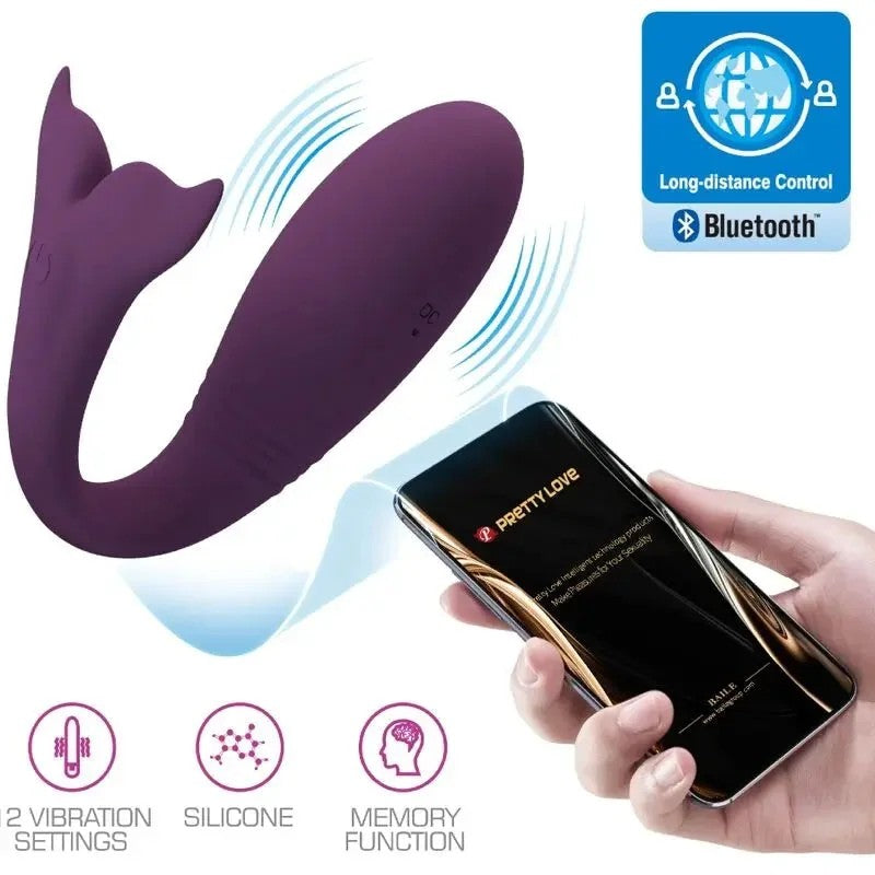 PRETTYLOVE–JAYLEENVIBRATORMITAPP-FERNBEDIENUNGLILA
