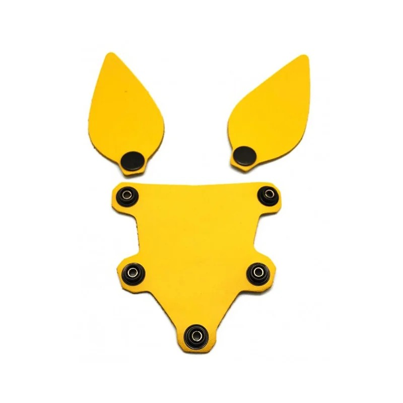 PuppySetYellowLeatherEarsAndTongue