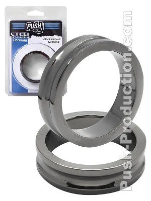 PushSteel–BlackCurvedCockring