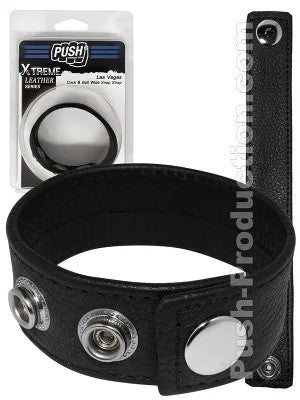 PushXtremeLeather–LasVegasCock&BallWideSnapStrap