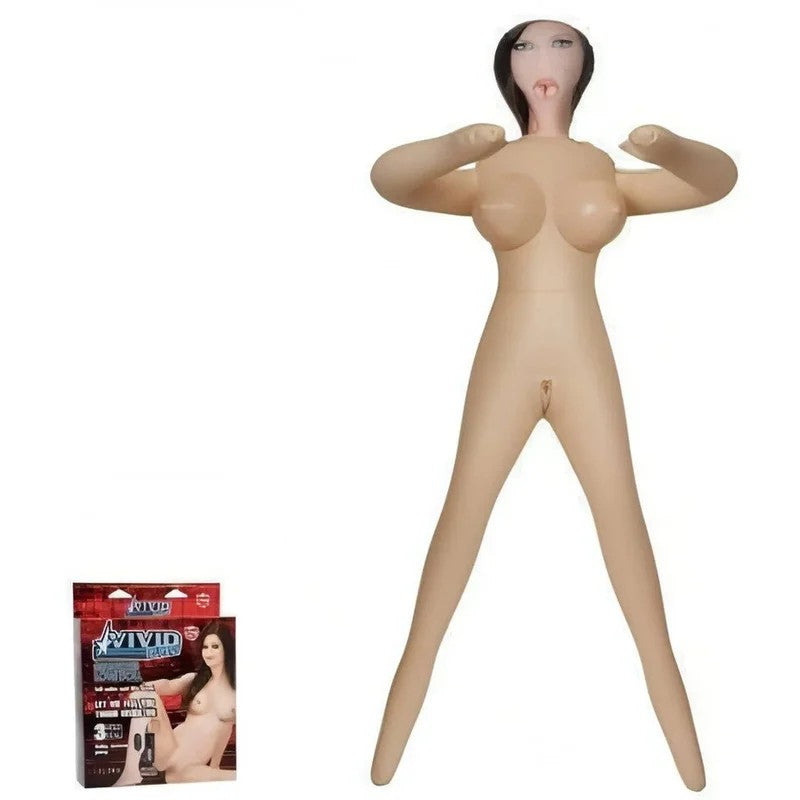 RealistischePuppemitdunklemHaar,3durchdringbarenLöchernundVibration