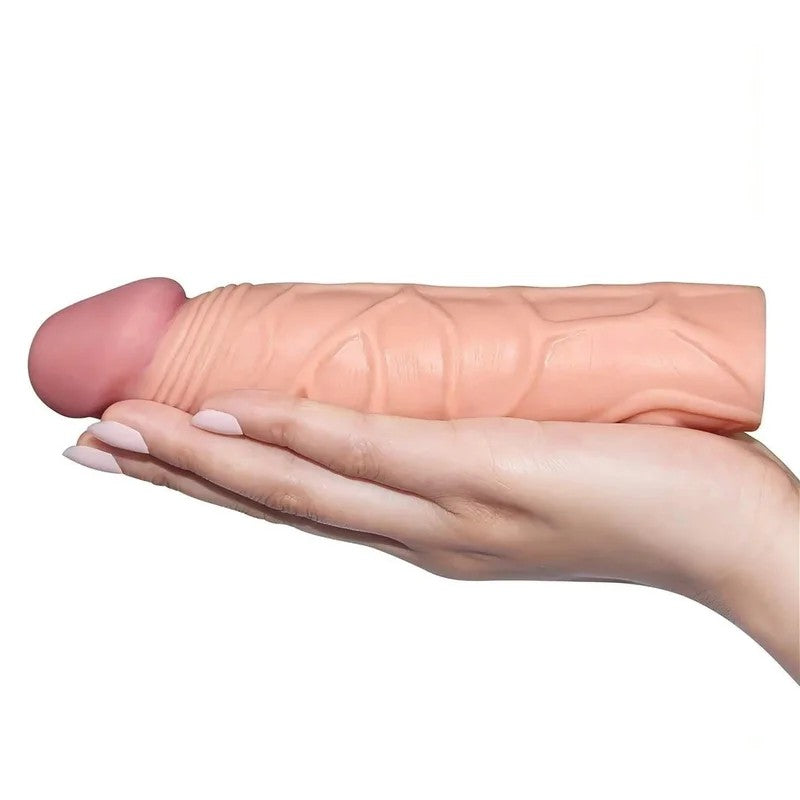 Realistischer17cmPenis-Sleevemit2,5cmVerlängerung