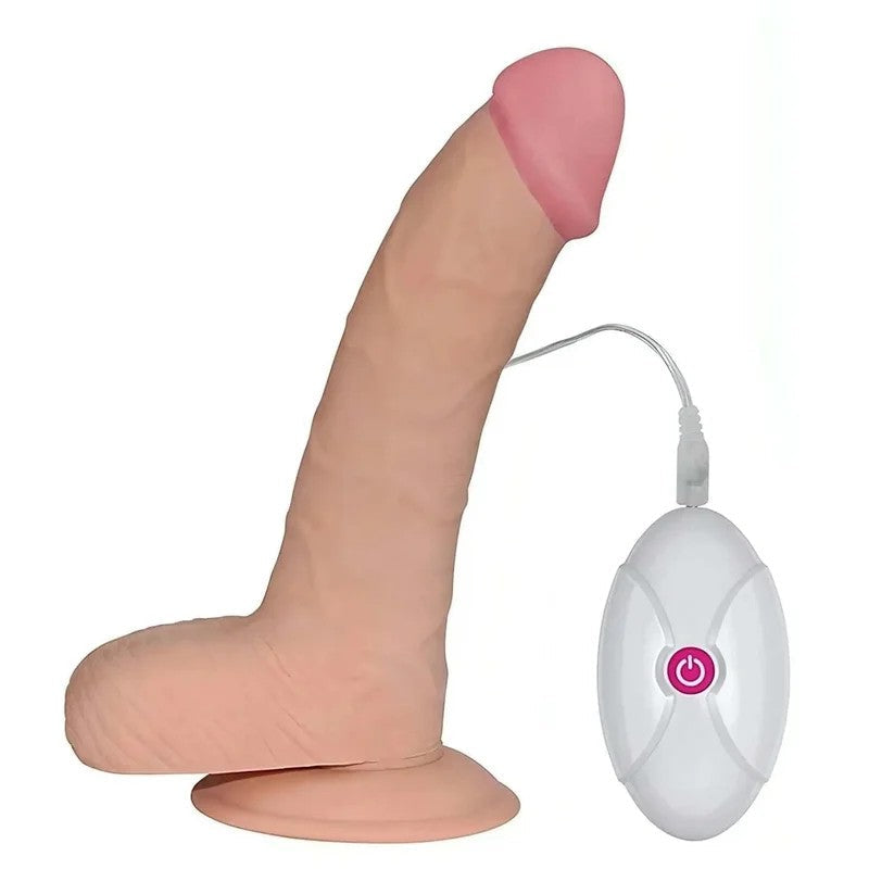 RealistischerDildo,20cm,extraweich,mitHodenundSaugnapf–8,8Zoll,hautfarbenesRosa