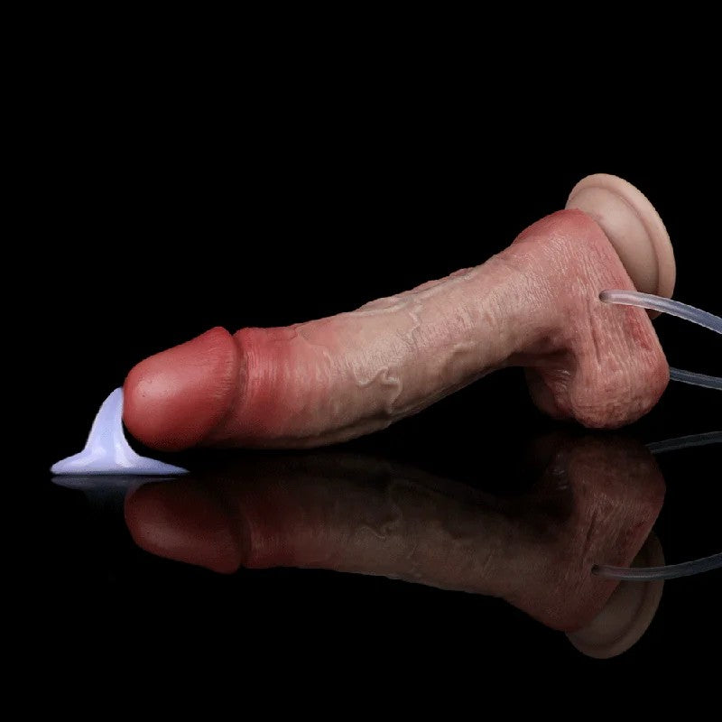 RealistischerDildomitCumming,aufblasbarerButtPlug–trägerlosesAnalsexspielzeugfürFrauenundLesben