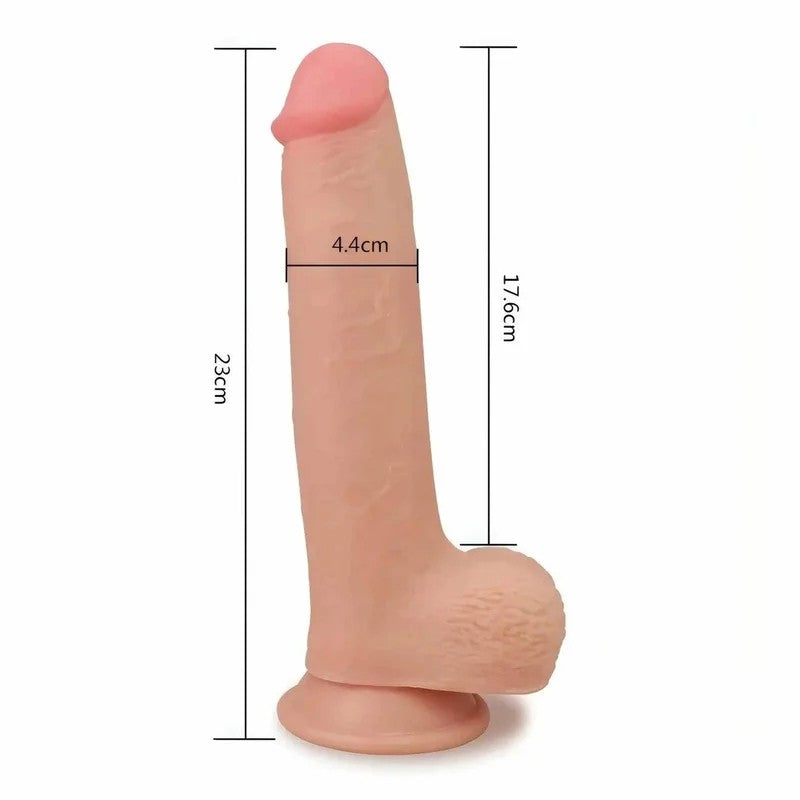 RealistischerDildomitglatterHautwieeinechterPenis–21cm,hautfarben