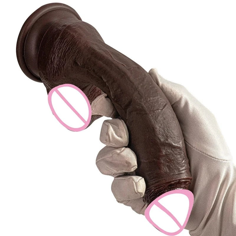 RealistischerschwarzerDildo,SexspielzeugfürFrauen–großerAnaldildoausSilikon,G-Punkt-Prostata-Massagegerät