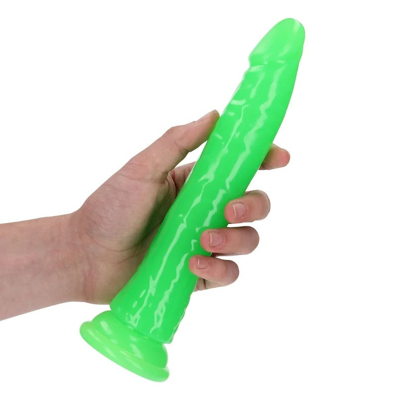 RealRock–GlowintheDarkDildo25,00cmneongrün