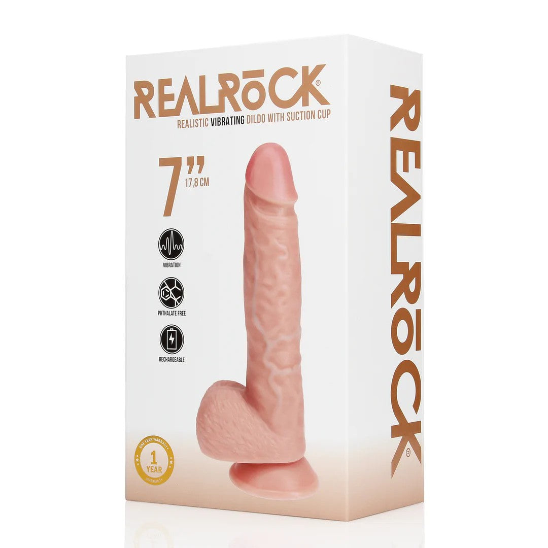 RealRock–VibratingRegularStraightCockwithBalls–7″/18cm