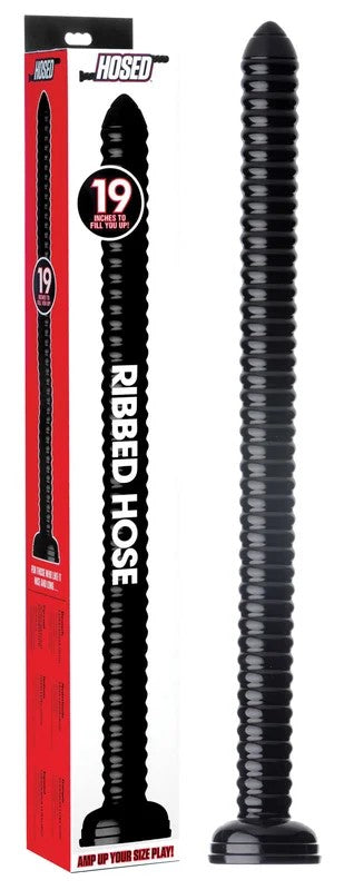 RibbedHose19″Dildoblack