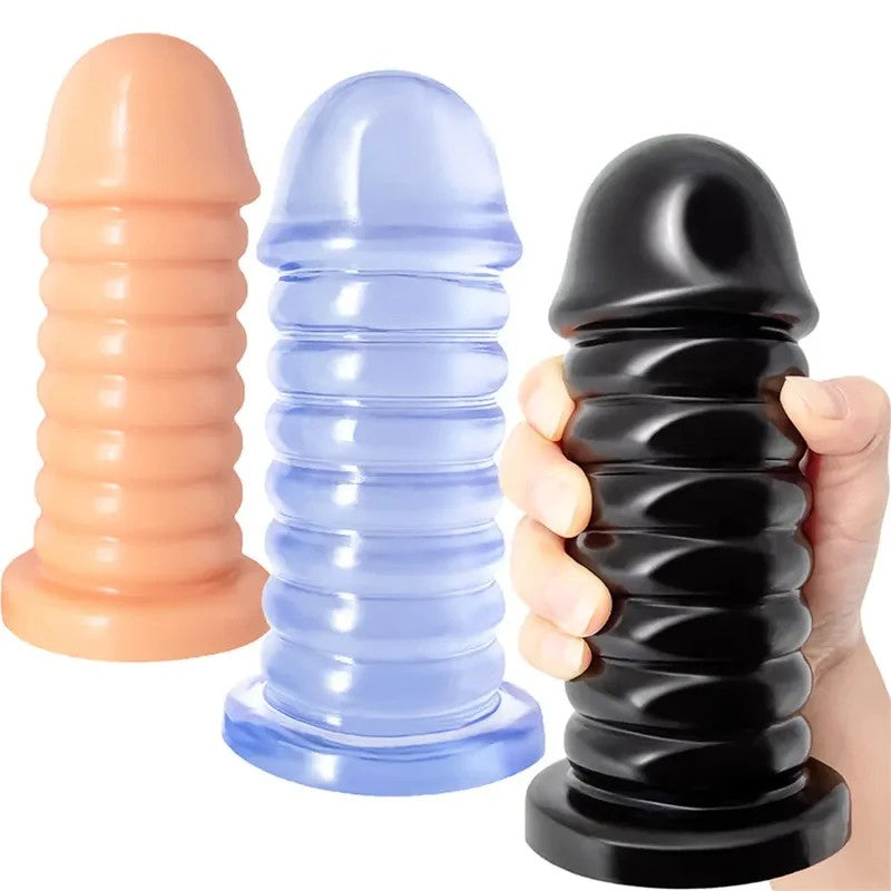 RiesigerdickerAnaldildo-Buttplug–Silikon-AnalplugmitgroßenFäden,Sexspielzeug