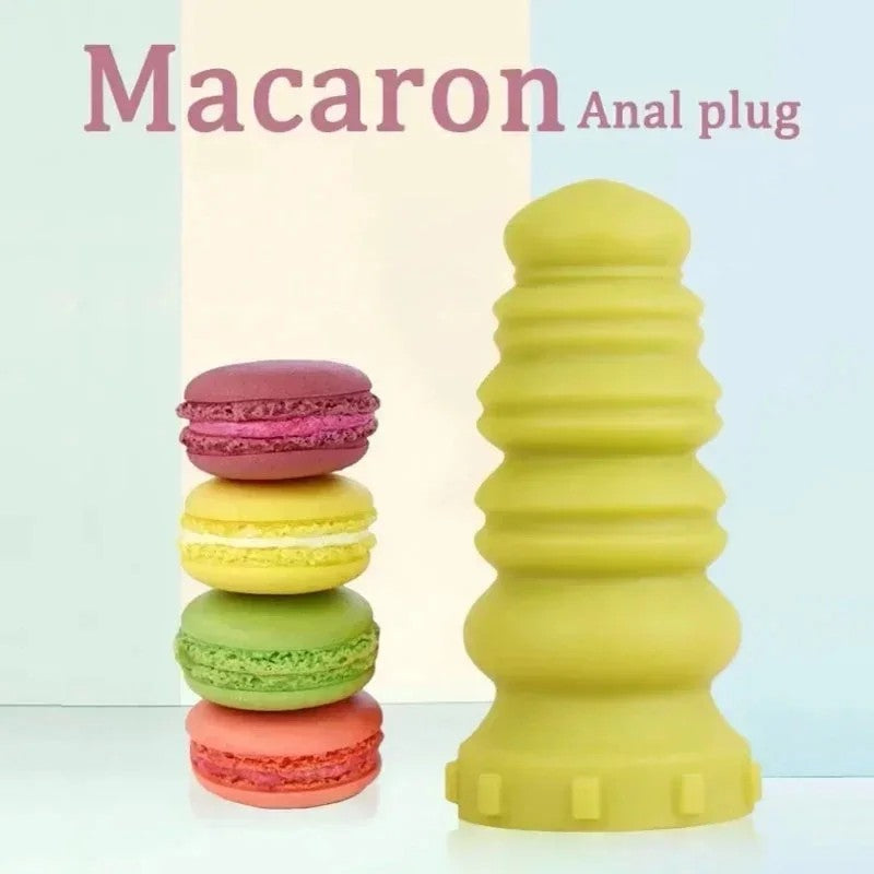 RiesigerDildo-Buttplug–Silikon-Macaron-Analdildo-Dilatator,Vaginal-Prostata-Massagegerät