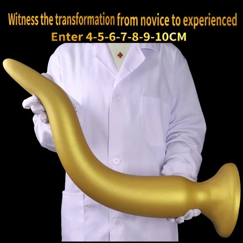 RiesigerlangerFantasyTentakelDildoButtPlug–GoldenesSilikonAnalExpansionSexspielzeugfürFrauen