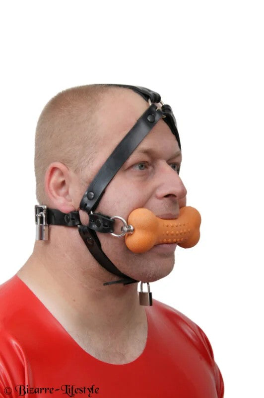 Rubberheadharnessbonegag